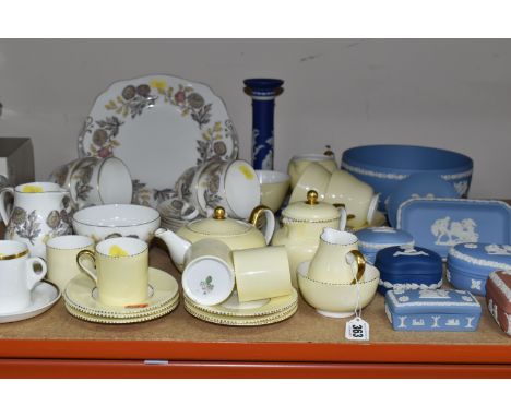 Wedgwood Wellesley Ullswater Cream and Sugar Set, Double Handled Sugar, hot Hand Painted Floral Tea Set