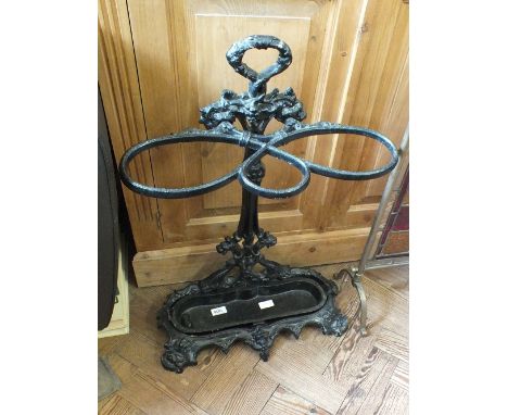 A Victorian cast iron stick stand