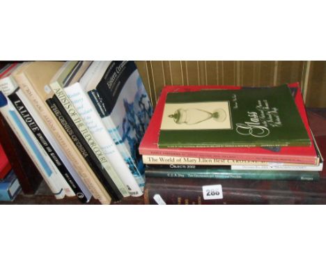 Shelf of books on Antique glass and ceramics