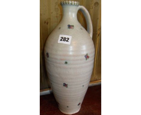 Poole Carter & Co, c. 1906, glazed stoneware pitcher 13", (repair to rim)