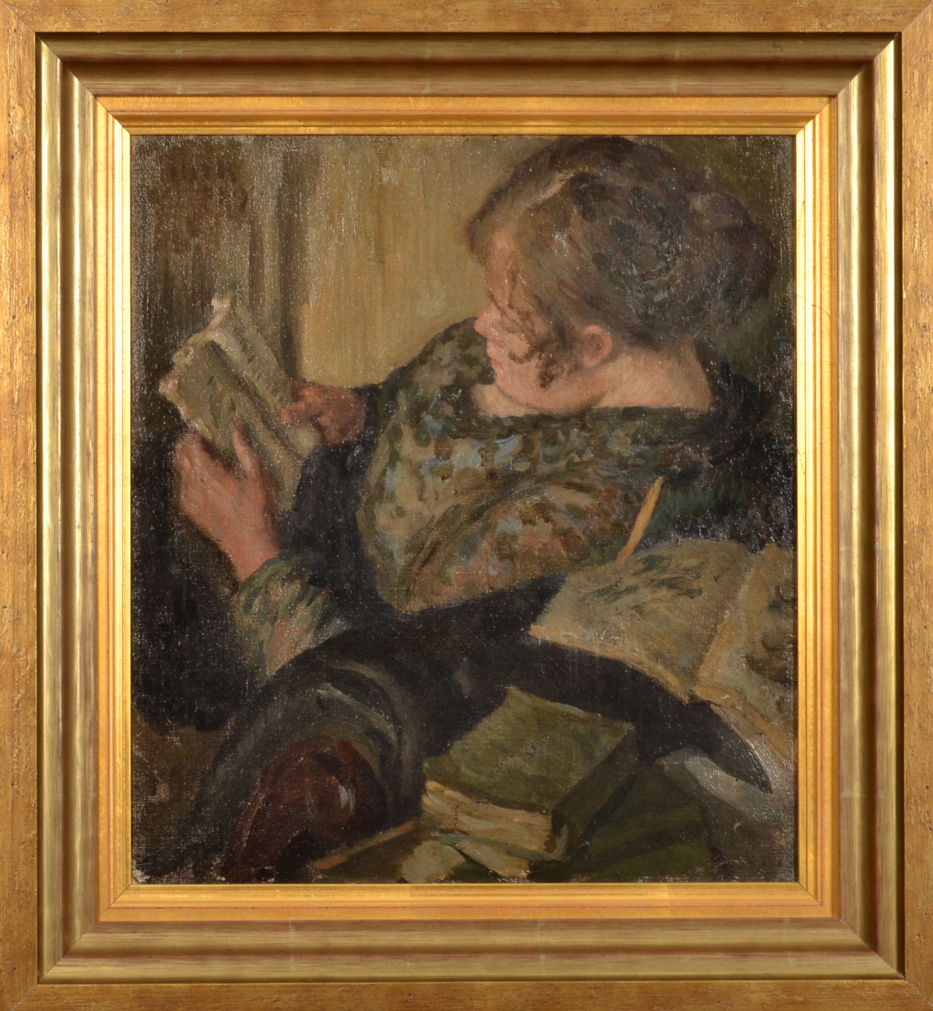 DOROTHY HEPWORTH (Patricia Preece)Girl reading Oil on
