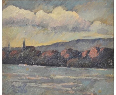 PETER COLLISThe Distant Light, WicklowOil on boardSigned 12 x 14.5cm (See illustration)   Condition report - Item in good con