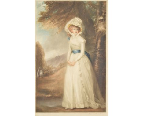 An old master drawing of a cherub A pair of Victorian watercolour portraits of girls initialed I WAnd a print by Sydney Ernes