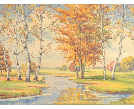 LOUIS JENNINGS Chisworth House - The Main Entrance Gates & Theatre Belvedere Oil on canvasSignedSigned, inscribed ad dated 19