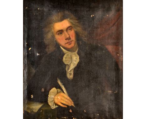 Follower of SIR JOSHUA REYNOLDS Portrait of a Young Gentleman Oil on canvas 75 x 63cm