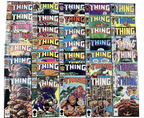 Marvel Comics The Thing (1983 to 1986). First solo series, an incomplete run from issue 1 - 36, missing issues 32, 33, 34 and