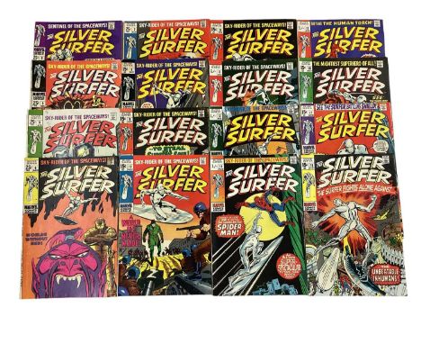 Marvel Comics Silver Surfer (1968 to 1970). Incomplete run from issue 2 - 18, missing issue 4. Includes issue 2 the first app