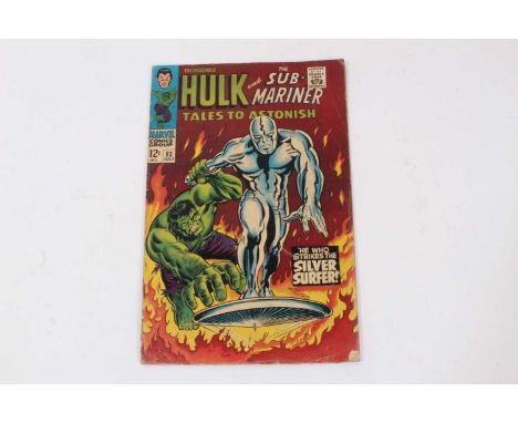 Marvel Comics Tales to Astonish #93 (1967). Classic Hulk and Silver Surfer cover and story. First Silver Surfer story outside