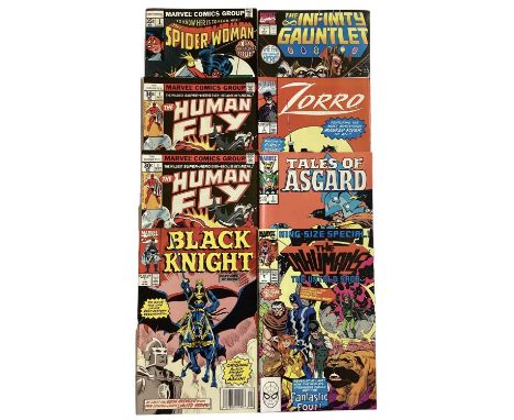 Marvel Comics the Spider-Woman #1 (1978). First issues of solo series, together with The Human Fly #1 (1977). Also includes B