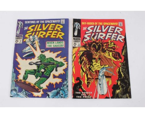 Marvel Comics Silver Surfer issues 2 and 3 (1968). Issue 2 the first apperance of Brotherhood of Badoon and issue 3 first app