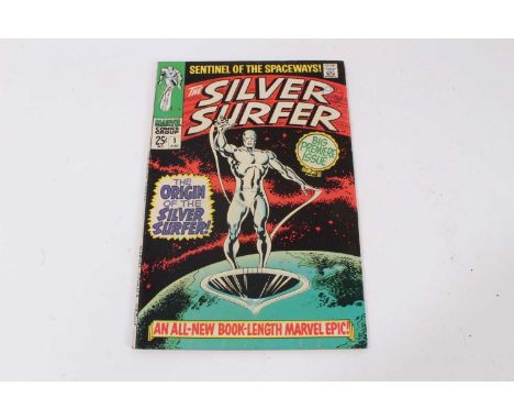 Marvel Comics The Silver Surfer #1 (1968). The origin of the silver surfer and first solo title, Priced 25 cents. (1)
