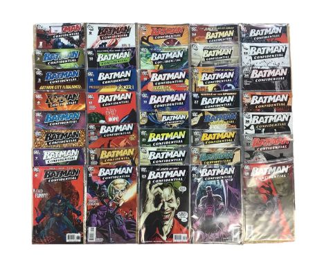 DC Comics (2007-10) Batman Confidential #1-38 (key issues #26 first appearance of King Tut) together with nine (2000) Batman 