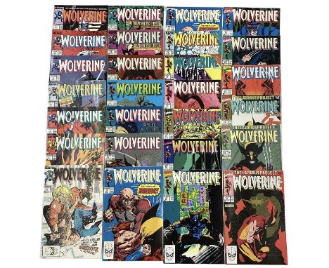 Marvel Comics Wolverine #1 (1988). First on going monthly solo series and first Patch apperance. Together with an incomplete 