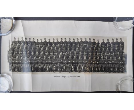 A large post-WWII Second World War period RAF Royal Air Force regimental photograph showing ' No.4 Flight, A Squadron, RAF Pa