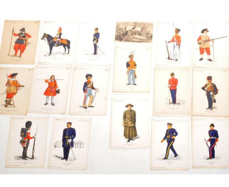 A set of 39x vintage Institute Of Army Education issued ' British Military Uniforms' colour prints, showing the entire range 