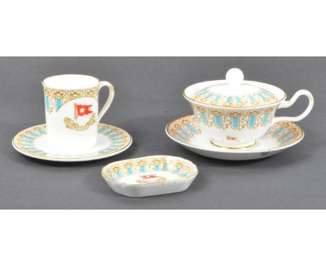 RMS Titanic Interest - a collection of Stonier &amp; Co reproduction White Star Line Wisteria pattern table wear / ceramics. 