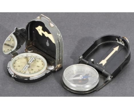 Two WWII Second World War period German made compasses (one possibly a marching compass). The first being a ' Lufft ' made ' 