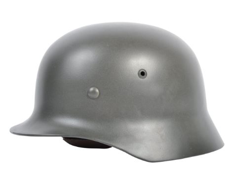 A quality replica WWII Second World War Third Reich Nazi German Army M40 Stahlhelm infantry helmet. Steel shell, impressed to