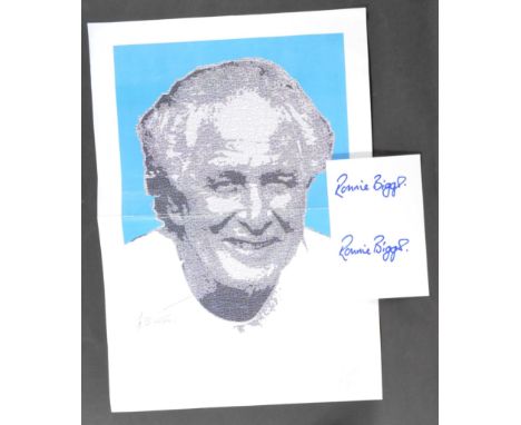 The Great Train Robbery - Chuck Close (1940-2021) - an A3 colour lithograph print numbered 1/50, gifted to Ronnie Biggs (1929
