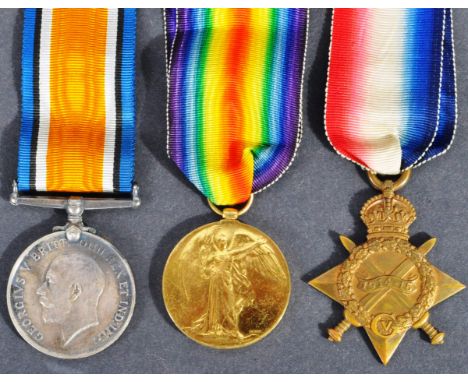 A WWI First World War medal trio group awarded to one M2-020872 Private R. A. Richards of the ASC (Army Service Corps). Compr