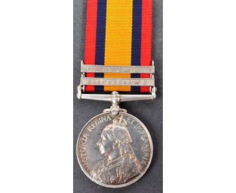 Boer War - Victorian 19th Century Queen's South Africa Medal awarded to one 4325 W. M. Scott of the 5th Royal Irish Lancers. 