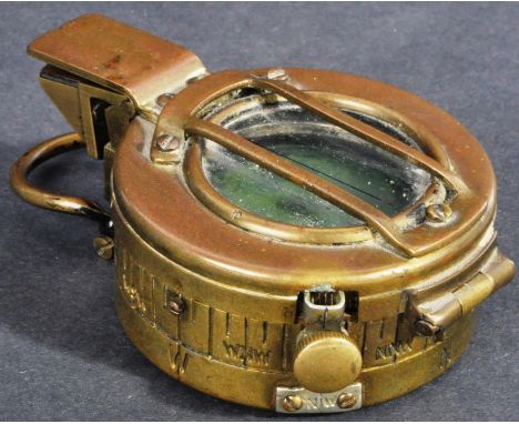 An original WWII Second World War British Army issued T. G. &amp; Co Ltd made brass marching / field compass ' Mk III ', date