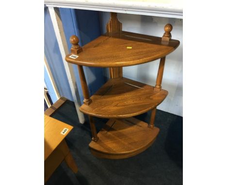 An Ercol three tier corner what not