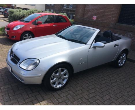 A silver Mercedes SLK 230 Kompressor Auto, petrol, first registered 1999, MOT to November 2021, mileage stated 56,514