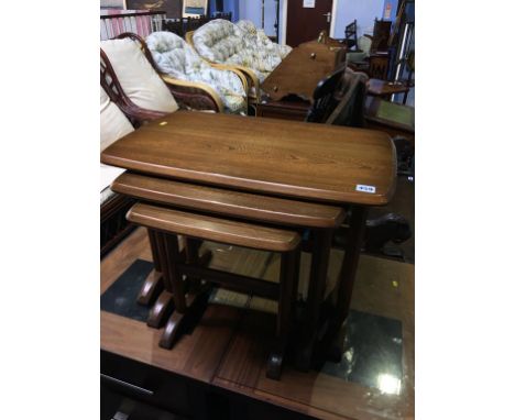 An Ercol nest of three tables