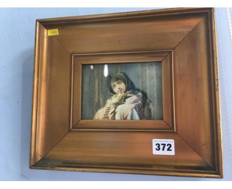 Alessandro Zezzos, watercolour, signed, 'Portrait of a young child', 9 x 13cm