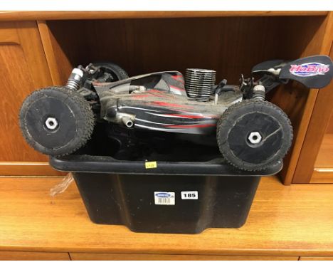 A petrol engine remote control car