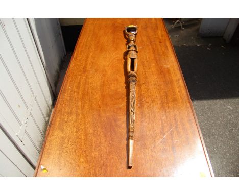 African: a West African figural walking stick. 