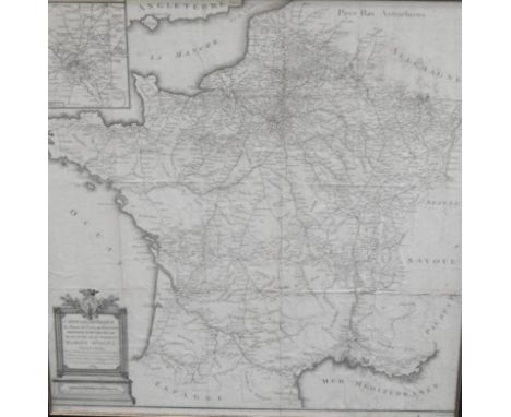 P F Tardieu. Carte Geometrique des Routes de Postes de Royaume Dressee par Ordre de M Claude Jean Rigoley, Roaran d'Ogny, eng