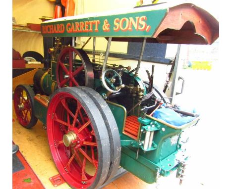 A 1/3 size 4" Richard Garrett & Sons model engine steam tractor, realistically and meticulously scale built in the mid to lat