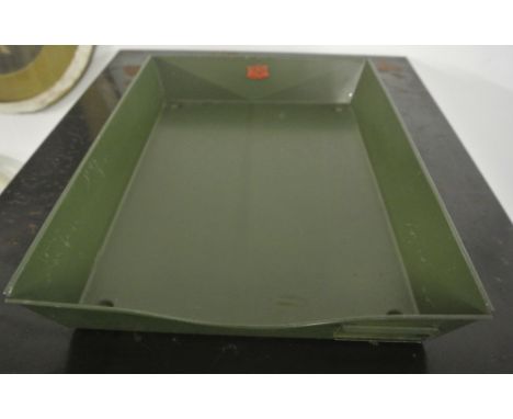 INDUSTRIAL/ OFFICE - A vintage office desk tidy/ paper tray, produced by 'Veteran Series' with the original British made stic