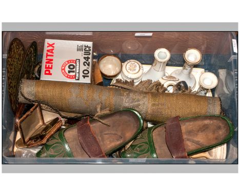 Mixed Lot Of Oddments And Collectables To Include Metalware, Musical Jewellery Box, Hand Mirror, Tapestry, Noritake Dressing 