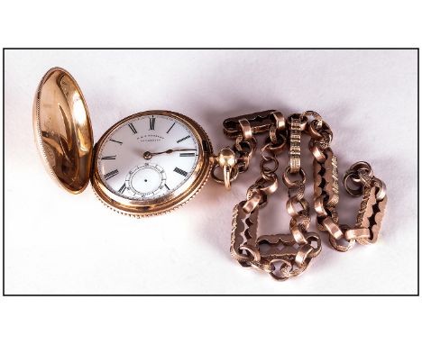 R & G Beesley  - Liverpool Fine Gold Plated Full Hunter Pocket Watch. c.1840's. Fusee Movement, Key wind. Good Condition and 