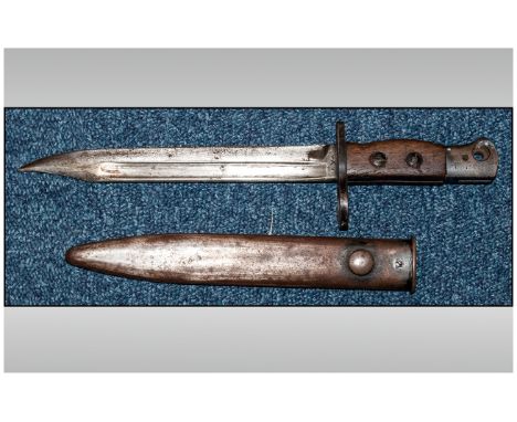 English Bayonet And Scabbard, No.5 MK I Bayonet 