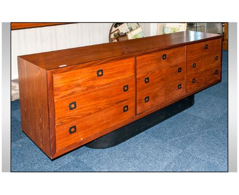 1960's Teak Sideboard with a nine drawer combination. Maker R & S Fabrication