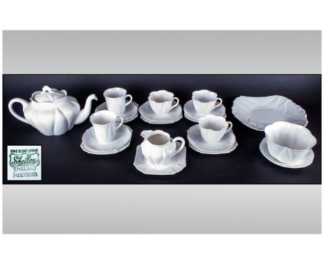 Shelley White 22 Piece Part Tea Service. c.1910-1920's. Reg Num.272101.