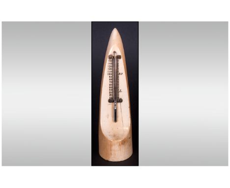 Ivory Desk Barometer. 6.25 Inches, with Inscribed Scale. 