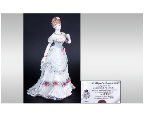 Royal Worcester Ltd Edition Figure ' A Royal Anniversary ' RW.4674, Num.10,070. CW.317. Issued 1996. Height 8.5 Inches. Mint 
