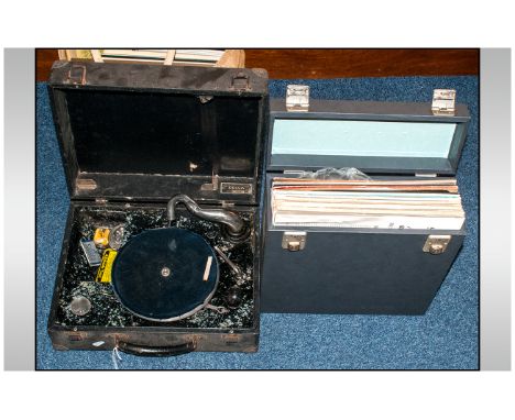 Decca Gramophone Together With a Collection Of Records A/F Spares Or Repair