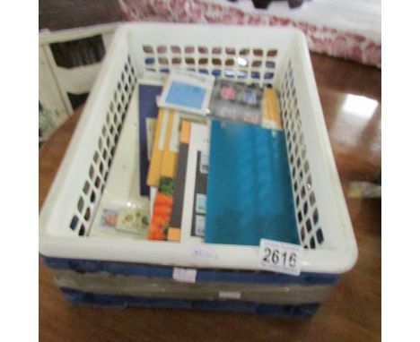 2 trays of mint pairs, blocks, sheets, definitives, first class face values etc.,
