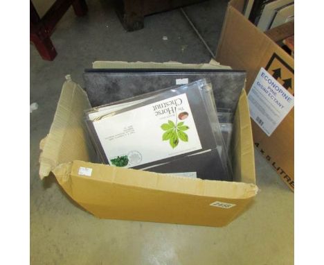 A box with an album of first day covers together with loose sleeves of covers and loose covers, mainly UK but some Channel Is
