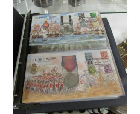 2 albums of Benham replica war medal first day covers.