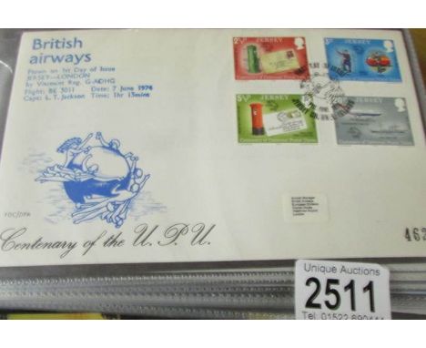 An album of first flight covers including Concorde.