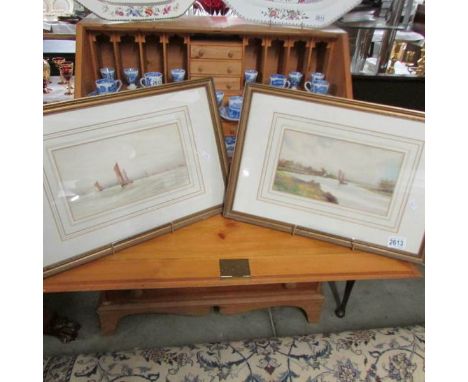 A pair of framed and glazed watercolours signed G M Avondale.