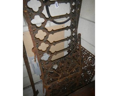 A quantity of Victorian cast iron bench parts.