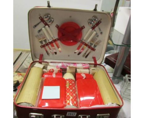 A vintage picnic set.